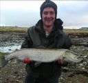 Steven Bews with Cracking 9.5lbs Orkney Sea Trout 12th March 10